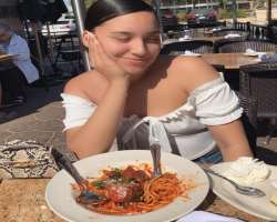 She is a food lover and also says that food makes her happy.